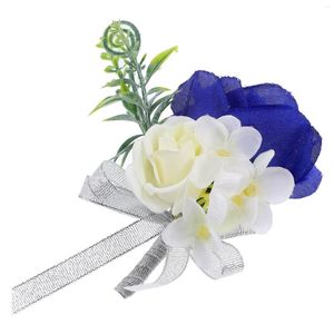 Decoratieve Bloemen Jurk Accessoires Boutonniere Mannen Trouwpak Pin Decoratie Levering Zijde Bruid Man Kleding Accessoire