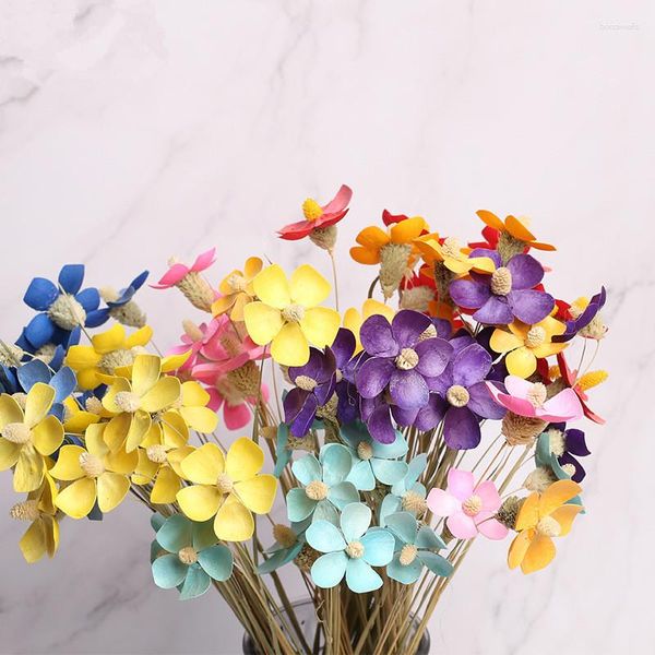 Fleurs décoratives séchées Violet papillon Bouquet vraie fleur Art salon décorations accessoires de tir matériaux manuel Permanent