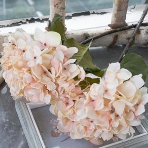 Fleurs décoratives durables, fausses hortensia réalistes pour décoration de maison, mariages, plantes artificielles résistantes à la décoloration pour l'extérieur