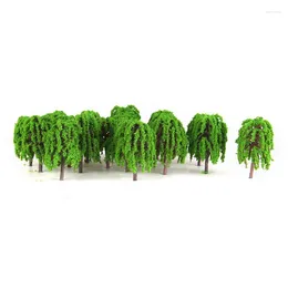 Fleurs décoratives durables utiles modèles commode de la verdure arbre jouet 25pcs décoration affichage de la maison verte de la maison de cuisine