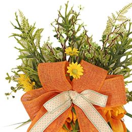Fleurs décoratives de pâques, décoration de porte de carotte, couronne artificielle suspendue pour Table Swag, couronne Premium pour jardin avant et ferme