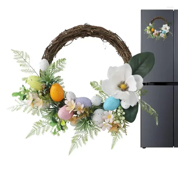 Couronne de fleurs décoratives pour porte de pâques, guirlande artificielle faite à la main, décor pour porte, mur, cour, arrière-cour, cheminées, ferme