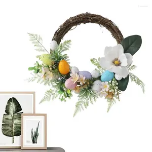 Couronne de fleurs décoratives pour porte de pâques, décor d'œufs pour mur de jardin, porte, fenêtres, cour, arrière-cour, ferme