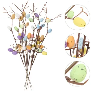 Fleurs décoratives, Branches d'œufs de pâques, pics artificiels, tiges de brindilles pour arrangement Floral