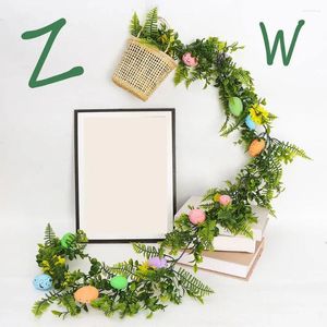 Decoratieve bloemen Easter Ei Vines Simulatie Cane kunstmatige Garland Garden Plant Wall Hanging Home Festival Decoratie El Supplies S9T5