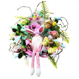 Decoratieve bloemen Paasbloemkrans voor voordeurdecor met eieren slingersglitstroik wielkanocny decorazioni pasquali