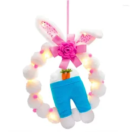 Decoratieve bloemen Pasen hangende decoratie handgemaakte speelgoed sleutelhanger Veelzijdige Bunnys sleutelhanger ornament voor dierenliefhebbers