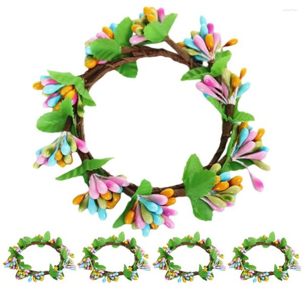 Couronne de fleurs décoratives de pâques, décoration de porte fenêtre, pendentif de Festival, ornement créatif suspendu pour la maison, style Boho