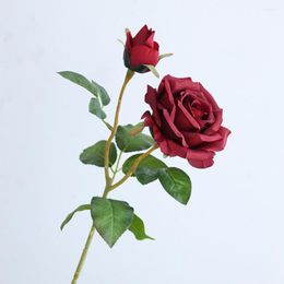 Decoratieve bloemen Onderhoudsvriendelijke kunstbloem Realistische herbruikbare kunsttak Niet-verwelkende roos