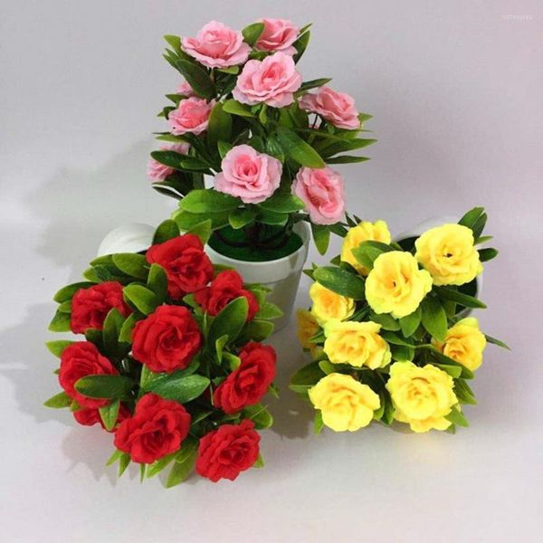 Fleurs décoratives écologiques 4 couleurs pour la maison, fleur artificielle, bonsaï lavable, plante en Pot