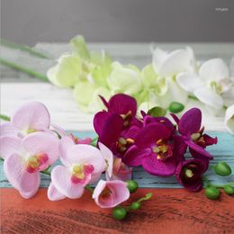 Decoratieve bloemen Elegante 3d Phalaenopsis orchidee voor eettafel Home Decor Artificial Wedding Diy Decorations 100 PCS/Lot