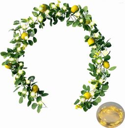 Decoratieve bloemen Geemulden Vine Border Home Christmas Holiday Hanging Fruitsimulatie Bloem voor buiten