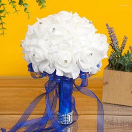 Fleurs décoratives, décorations florales de mariage enchanteresses, Bouquet de mariée artificiel