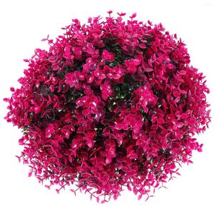 Flores decorativas Bola de hierba de eucalipto Bolas de adorno DIY Planta simulada Topiary Hoja interior