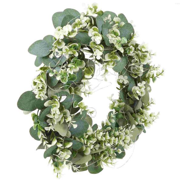 Fleurs décoratives Guirlande d'eucalyptus Décor de printemps Maison Guirlande de porte lumineuse Tournesol Décorations de mariage Pendentif Ménage Élégant Plastique