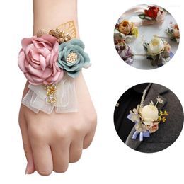 Decoratieve bloemen Europese stijl Simulatie POEREN POLEN Polbloem Corsage Wedding Hydrangea Bridesmeisje Bruidegom Man Supply Accessoires