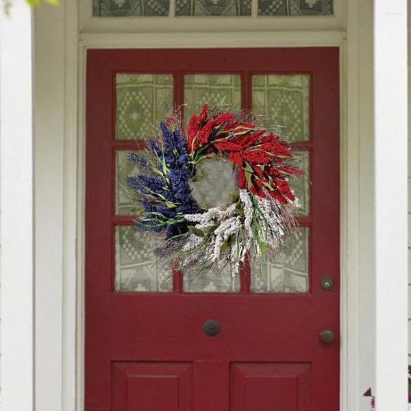 Flores decorativas Excelente color brillante Garland artificial Fina mano de obra Independencia Día de la Independencia Puerta delantera Costar de bienvenida