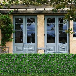 Fleurs décoratives intimité de clôture extensible pour le balcon de jardin 40x200cm feuille extensible artificielle fausse clôture de lierre décor extérieur