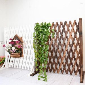 Decoratieve bloemen Uitbreidbare tuin hek opvouwbare vrijstaande houten trellis barrière voor klimplanten tuin binnenshuis buiten decor