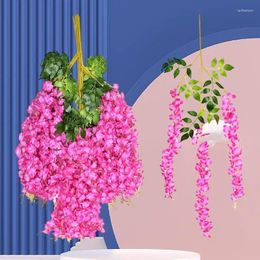 Les fleurs décoratives découvrent l'enchantement d'une pergola de fleur de wisteria de simulation dans votre lieu de mariage de rêve avec un cryptage exclusif