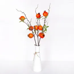 Fleurs décoratives décoration de maison exquise baies de mousse de grenade fruits artificiels réalistes pour la décoration accessoires de fête de mariage simulés
