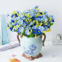 Fleurs décoratives Fade artificielle résistante à la fleur artificielle Mémales résistantes aux UV 6 paquets pour la maison