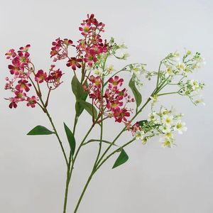 Fleurs décoratives Fake Artificial Cole Plastic Gypsophile Plantes pour le mariage à la maison Décoration de bricolage