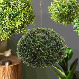 Flores decorativas Ramo falso Bola de hierba Adorno de musgo verde Decoración de boda artificial Decorar