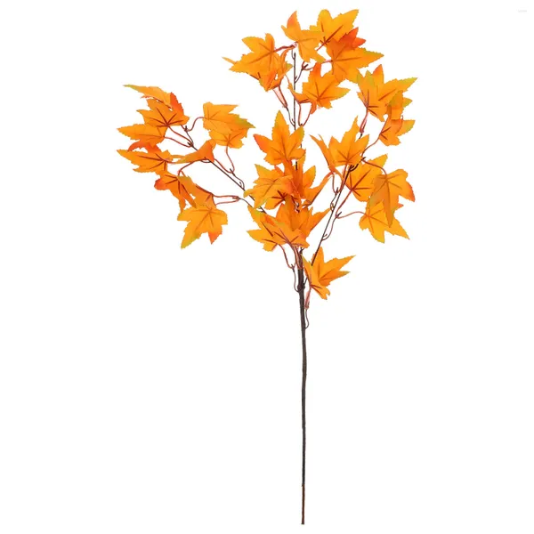 Flores decorativas Decoración falsa Tallo de otoño Acción de gracias Adorno para el hogar Tallos artificiales Tela de seda Otoño