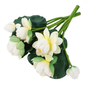 Arrangement de fausses fleurs décoratives, Simulation de Lotus, ornements artificiels