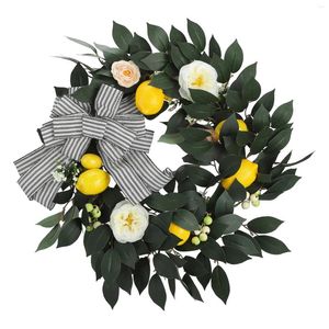 Decoratieve bloemen nepbloem kunstmatige palmboom deur hangende ring simulatie slinger huisdecoratie met groene bladeren krans