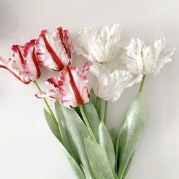 Fausses fleurs décoratives, artificielles écologiques, 68cm, fabrication exquise, jolie décoration tulipe perroquet 3D
