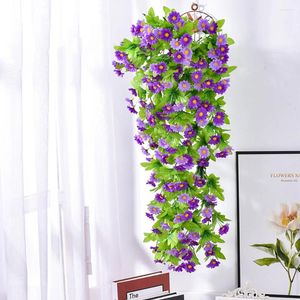 Flores decorativas Flases Flower Hanging Vine Party Office Office de la oficina de 80 cm de largo crisantemo Great Soft Petals lavable