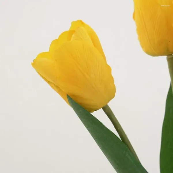 Fleurs décoratives fausse fleur fleur de haute qualité arrangement de tulipes de haute qualité