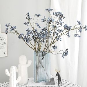 Fleurs décoratives fausse plante baies artificielles Simulation fruits sauvages semblant Bouquet fil plastique mariage pographie accessoires mousse maison