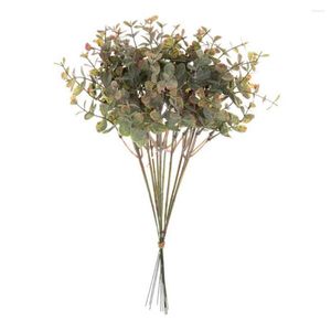 Decoratieve bloemen nep plant fijne textuur simulatie eucalyptus blad pography props gebogen vrij plastic voor thuis