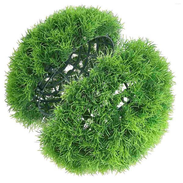 Fleurs décoratives fausse plante verterie sphères artificielles graminées boule de bain décorations de salle de bain pendentifs