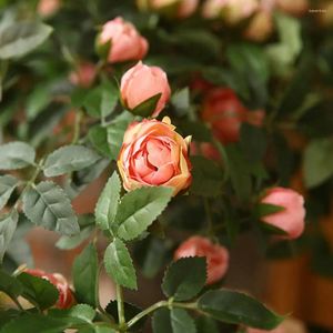 Fleurs décoratives fausse plante fleur simulée réaliste suspendus Rose artificielle vert pour la décoration de mariage à la maison Faux jardin longue durée