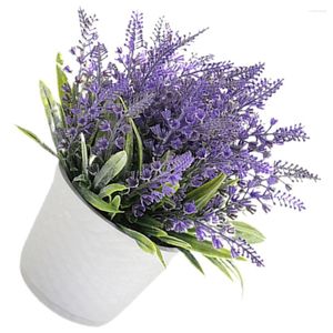 Fleurs décoratives fausses-fleur de lavande artificielle en pot en pot en pot en pot en pot