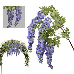 Fleurs décoratives fausses wisterias fleur faux mariage trichited retra vigne décorations pour le jardin anniversaire