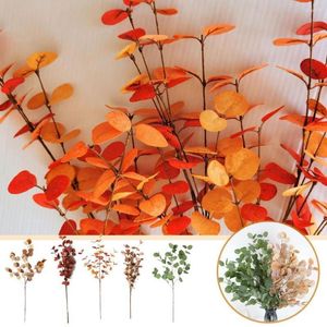 Decoratieve bloemen vallen kunstmatige eucalyptus bladeren stengels decoraties planten voor bloemen arrangement rustieke boerderij thuis bruiloft n9h9