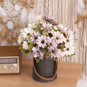 Decoratieve bloemen herfst kunstmatige bloem zijden madeliefje planten bruids boeket bruidstafel nep feest vaas country outdoor home decor