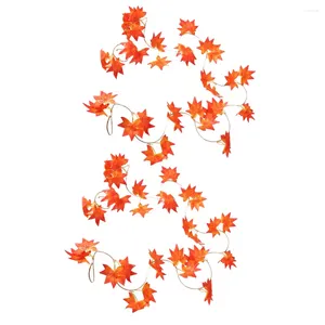 Fleurs décoratives feuilles d'automne guirlande vignes artificielles 2 suspension de cheminée d'automne décoration de fête de grâces pour diwali