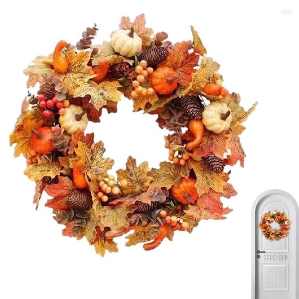 Couronnes décoratives d'automne de fleurs pour la porte d'entrée artificielle et les murs élégants de décor de guirlande
