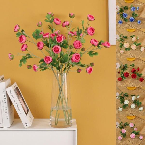 Fausses fleurs décoratives camélia, belle Simulation durable, ornement de branche de fausse fleur de bureau, fournitures de salon