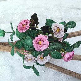 Decoratieve bloemen False Camellia Mint Home Garden Decoreer kunstmatige planten Bonsai Scutellaria Barbata Fusang