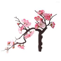 Fiori decorativi False White Wintersweet Home Garden Decora piante artificiali Bonsai Mountain Ebony