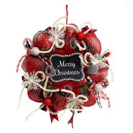 Decoratieve Bloemen Boerderij Krans Feestelijke Winter Deur Decor Kerst Sneeuwvlok Guirlande Rode Bessen Clusters Voor Veranda Gang