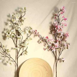 Fleurs décoratives à la mode, fleur de cerisier au toucher réel, Imitation artificielle Durable pour Festival