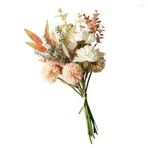 Decoratieve bloemen faux kunstmatige stengelboeketten kerstvaas vulbloemrangschikking